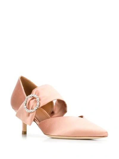 Shop Malone Souliers Maite Embellished Buckle Mules In Neutrals