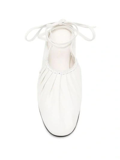 Shop 3.1 Phillip Lim / フィリップ リム Nadia Lace Up Ballerina Shoes In Neutrals