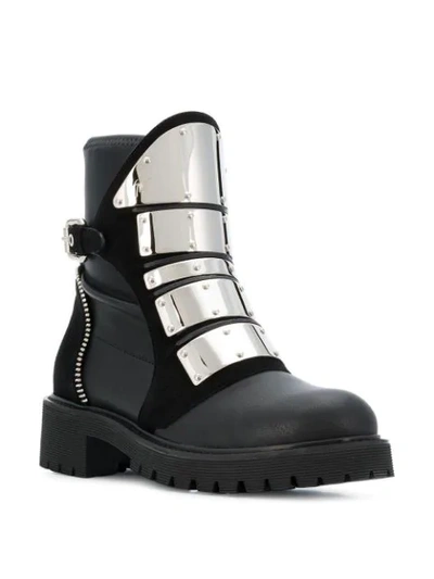 Shop Giuseppe Zanotti Platform Combat Boots In Black