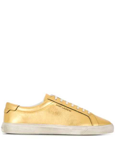 saint laurent sneakers gold