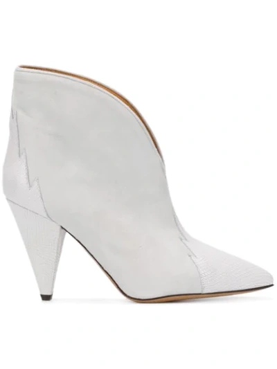 Shop Isabel Marant Archee Ankle Boots In White