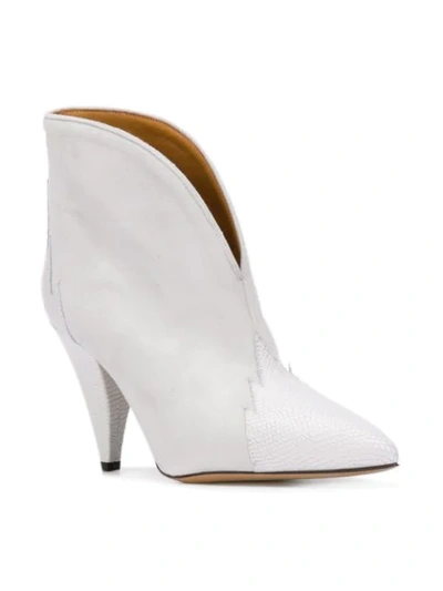 Shop Isabel Marant Archee Ankle Boots In White