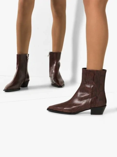 Shop Aeyde Ruby Ankle Boots In Brown
