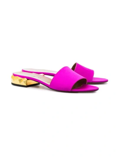 Shop Darmaki Pink Dana 28 Satin Slides