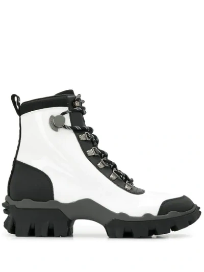 Shop Moncler Helis Mountain Boots In White