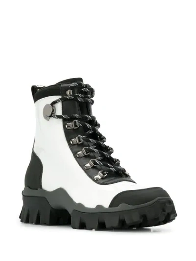 Shop Moncler Helis Mountain Boots In White