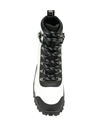 Shop Moncler Helis Mountain Boots In White