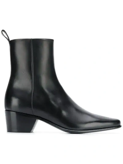 Shop Pierre Hardy Pointed Ankle Boots In Black