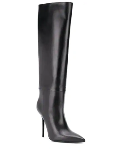 Shop Versace Knee-high Stiletto Boots In Black