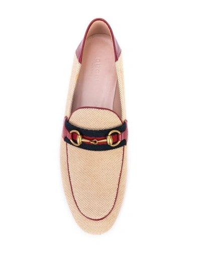 Shop Gucci Horsebit Loafers In Neutrals
