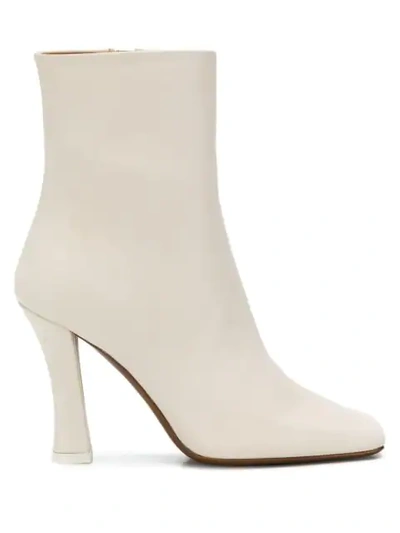 Shop Neous Square Toe Ankle Boots In White