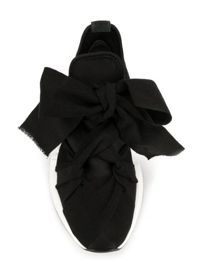 Shop Mm6 Maison Margiela Bow Tie Sneakers In Black