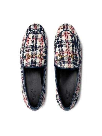 Gucci Jordaan Horsebit-detailed Leather-trimmed Tweed Loafers In Multi |  ModeSens