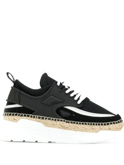 KENZO K-LASTIC PLATFORM SNEAKERS - 黑色