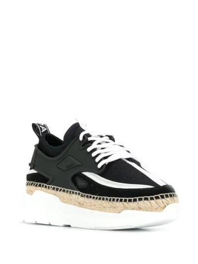 KENZO K-LASTIC PLATFORM SNEAKERS - 黑色