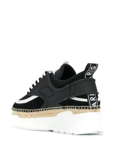 Shop Kenzo K-lastic Platform Sneakers In Black