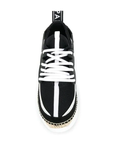 Shop Kenzo K-lastic Platform Sneakers In Black