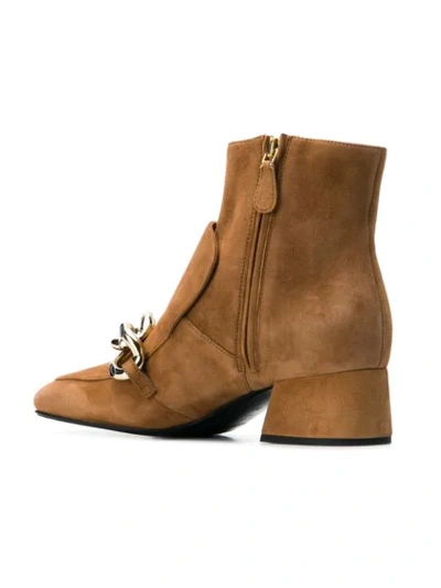 Shop Alberto Gozzi Chain Embellished Ankle Boots In Neutrals