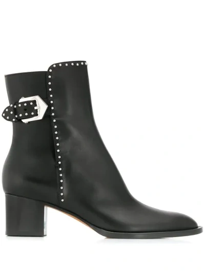 Shop Givenchy Studded Ankle Boots In Black