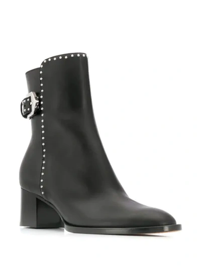 GIVENCHY BUCKLED ANKLE BOOTS - 黑色