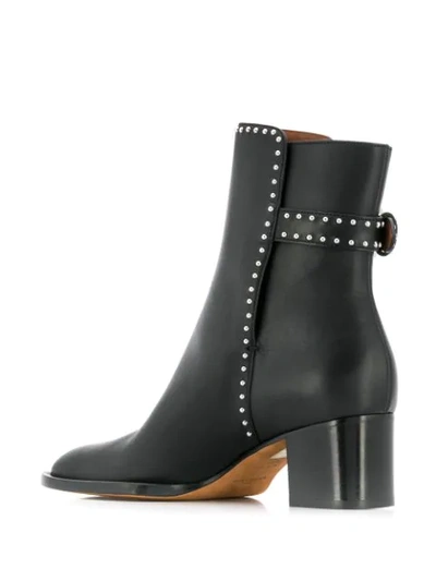 GIVENCHY BUCKLED ANKLE BOOTS - 黑色