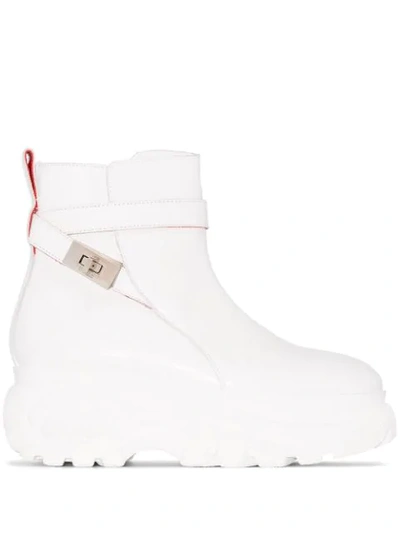 Shop 032c X Buffalo Jodhpur Ankle Boots In White