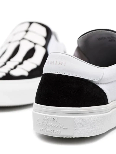Shop Amiri Skeleton Slip-on Sneakers In Black