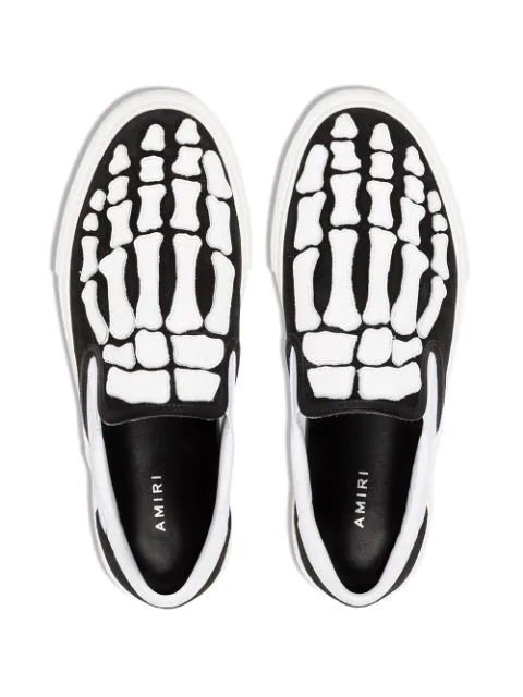 amiri skeleton slip on black