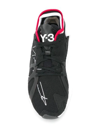 Shop Y-3 Panelled Sneakers In Black