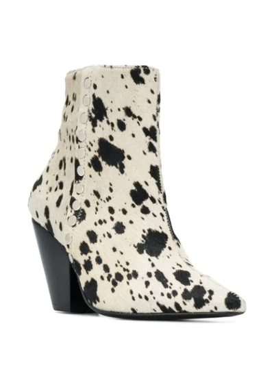 Shop Toga Patterned Ankle Boots In White