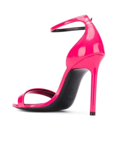 Shop Saint Laurent Amber 105mm Sandals In Pink