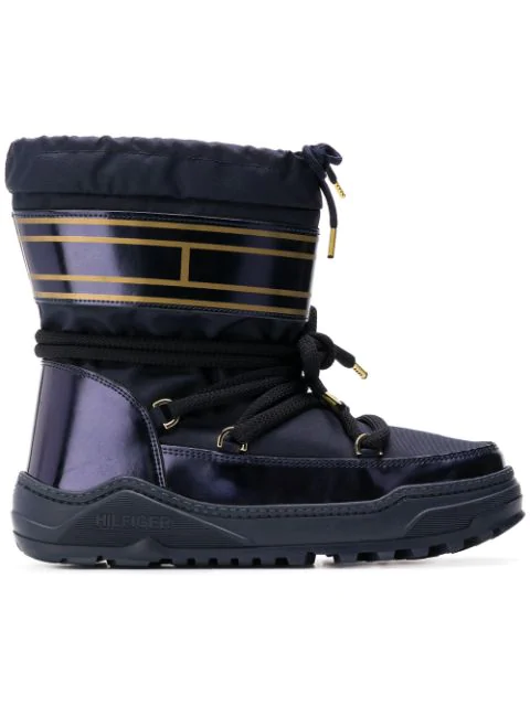 Tommy Hilfiger Pvc Trim Snow Boots In Blue | ModeSens