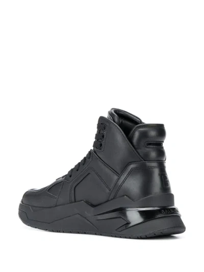 Shop Balmain B-ball High-top Sneakers In Black