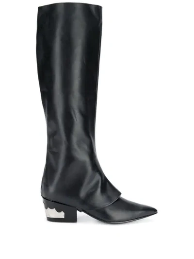 Shop Toga Knee High Boots In Black