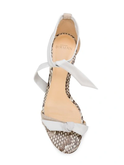 Shop Alexandre Birman Kitten Heel Tie Strap Sandals - White