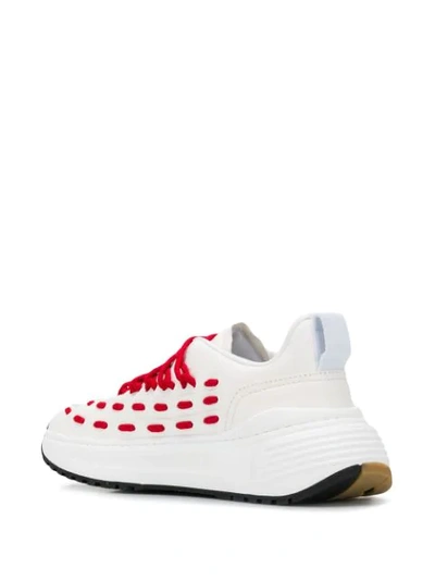 Shop Bottega Veneta The Lace Speedster Sneakers In White