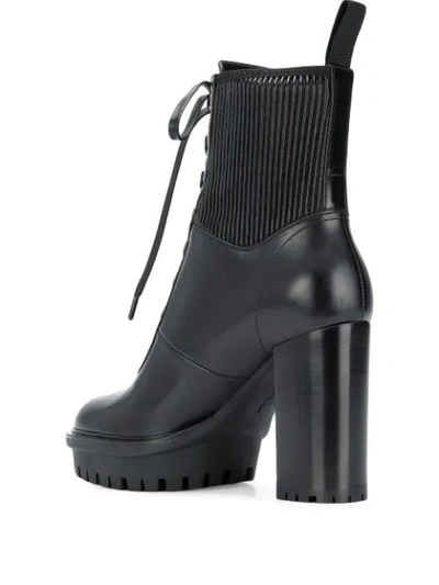 Shop Gianvito Rossi Lace Up Ankle Boots In Black