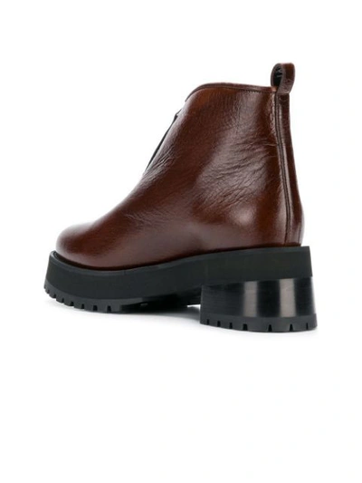 Shop Marni Chunky Platform Boots In Brown