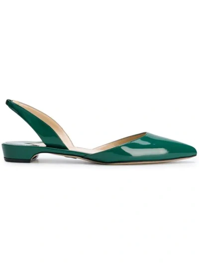 Shop Paul Andrew Rhea Slingback Flats In Green