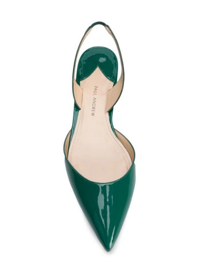 Shop Paul Andrew Rhea Slingback Flats In Green