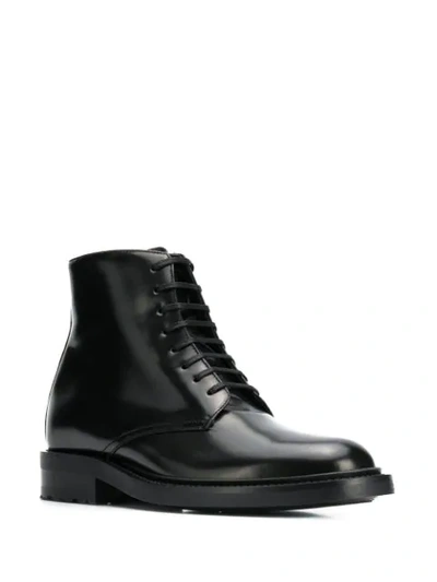 Shop Saint Laurent Army Derby Boots In Black