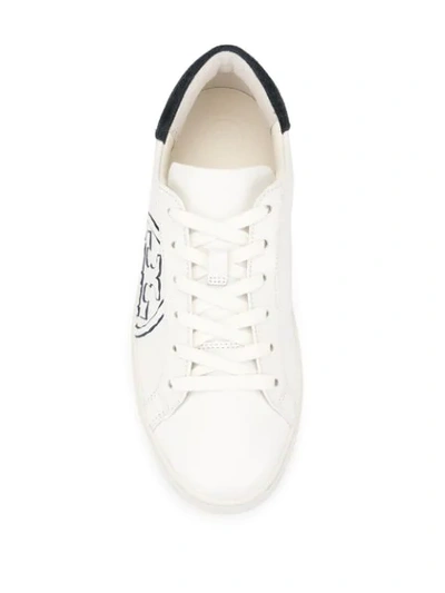 Shop Tory Burch T-logo Low-top Sneakers In White