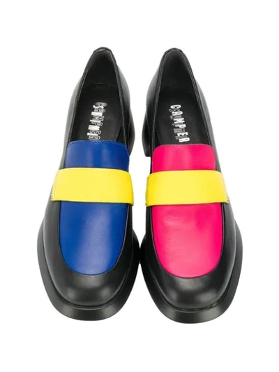 Shop Camper Twins Loafers In Black