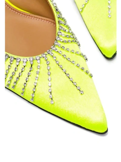 Shop Area Embellished 50mm Slingback Pumps In Yellow