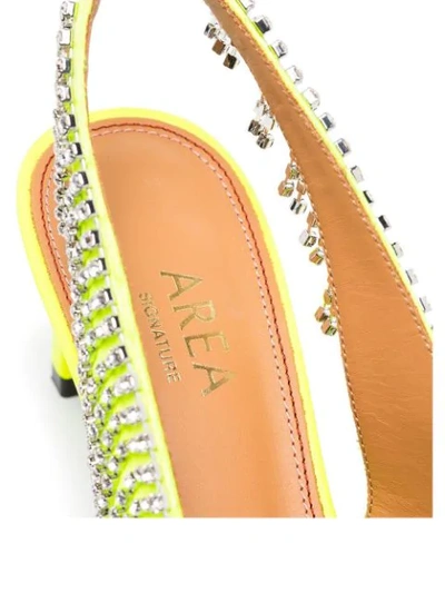 Shop Area Embellished 50mm Slingback Pumps In Yellow