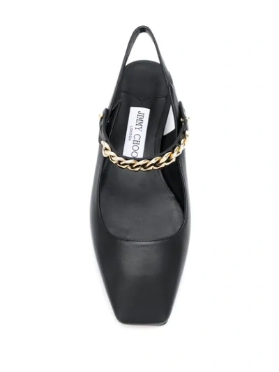 Shop Jimmy Choo Mahdis Ballerina Flats In Black