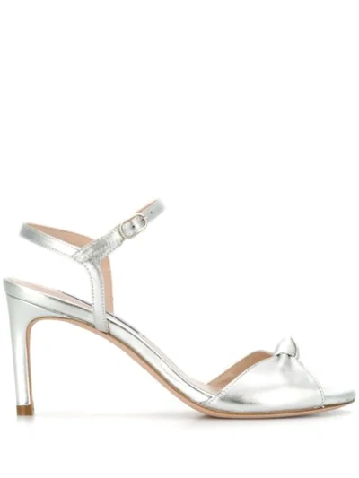 Shop Stuart Weitzman Heeled Gloria Sandals In Silver