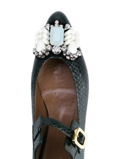 Shop Marni Embellished Ballerinas