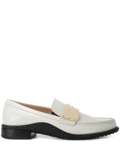 tods patent loafers