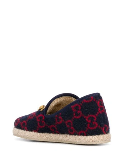 Shop Gucci Gg Espadrille Loafers In Blue